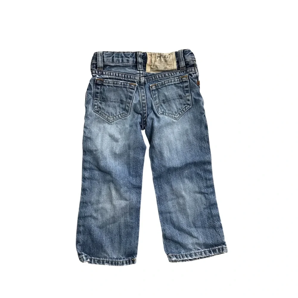 Polo Ralph Lauren Baby Blue Vintage Money Preppy 90s Straight Jeans Size 2/2T
